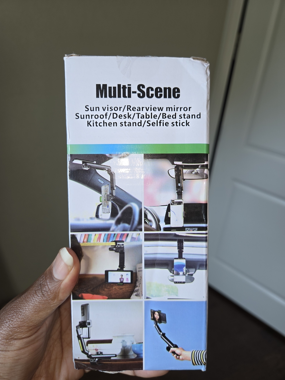 Multi-Scene In-Visor Phone Mount — Black